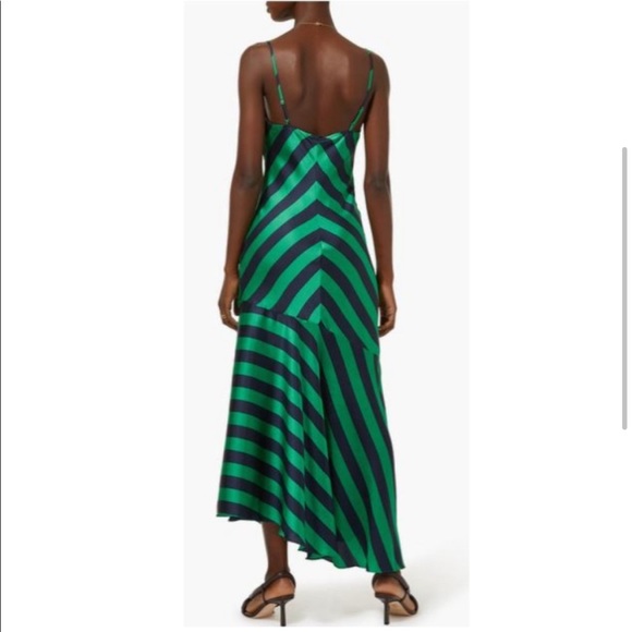 STAUD Shoreline Cabana Stripe Dress In Malachite Stripe 325$ WORN ONCE - Picture 4 of 12